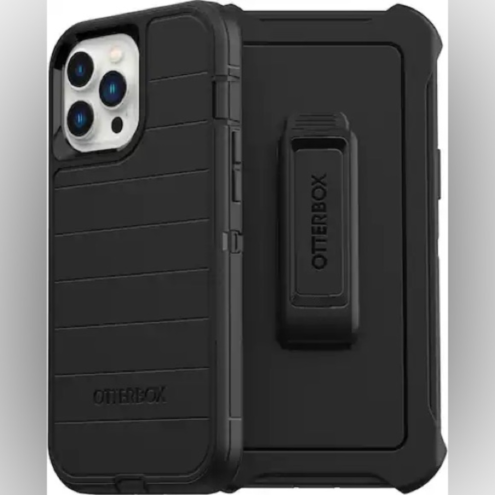 OtterBox- Defender Series Pro Hard Shell for iPhone 12 and 13 Pro Max - Black - Picture 2 of 2